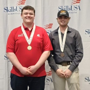 Cole Riegert and James Bergren, 2024 state SkillsUSA medalists