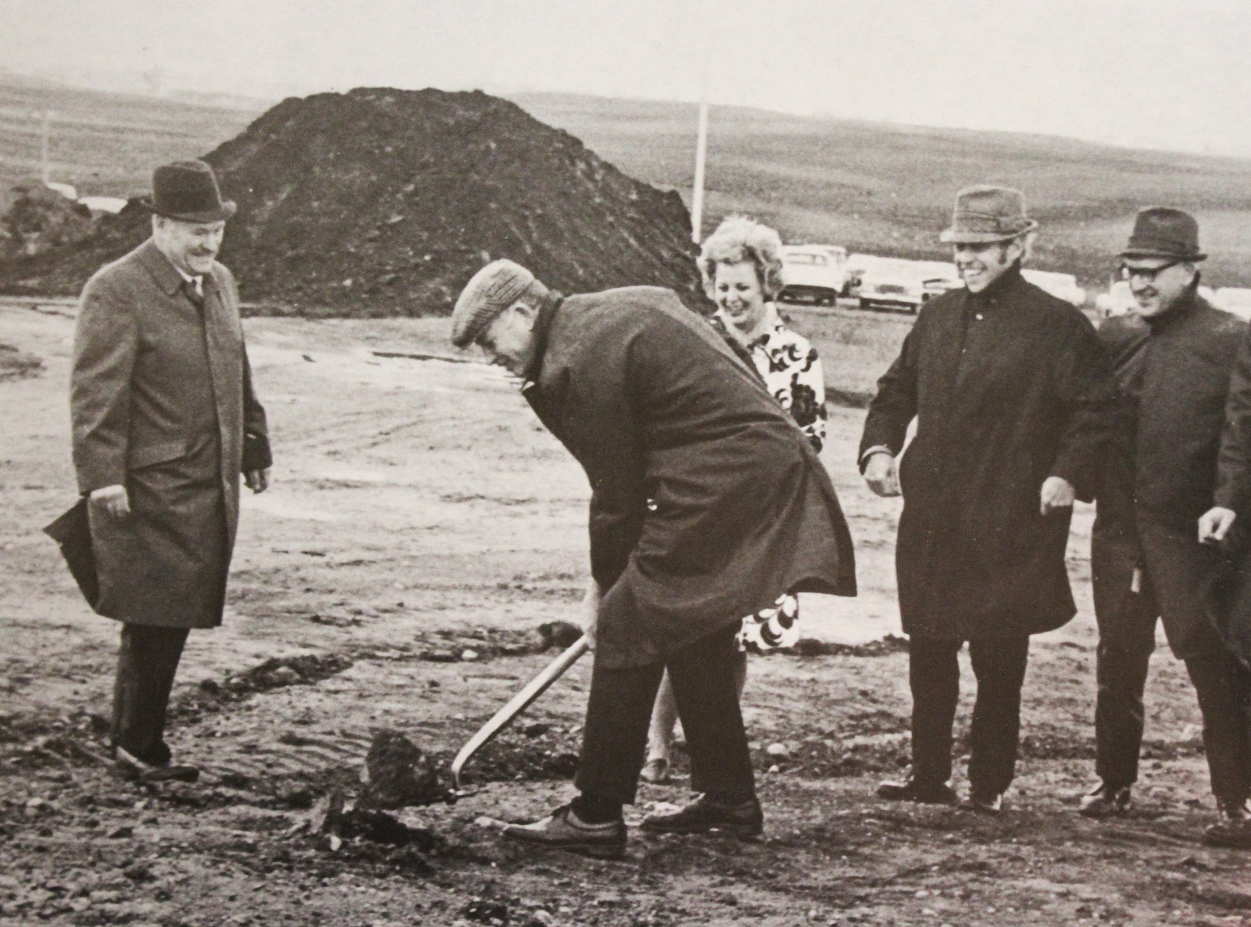 A groundbreaking ceremony at the Fergus Falls campus in 1970