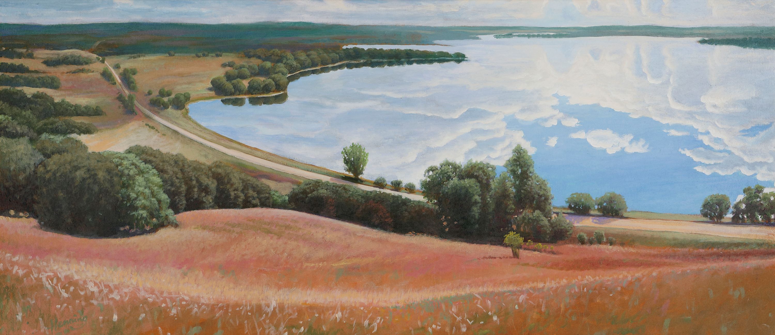 "View From 7 Sisters," a painting of an Otter Tail County landscape by longtime Minnesota painter Stephen Henning.