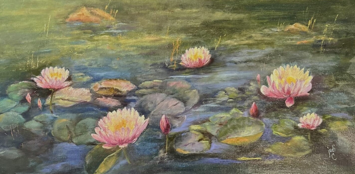 "Colorful Water Lilies," by Judi Celaschi.