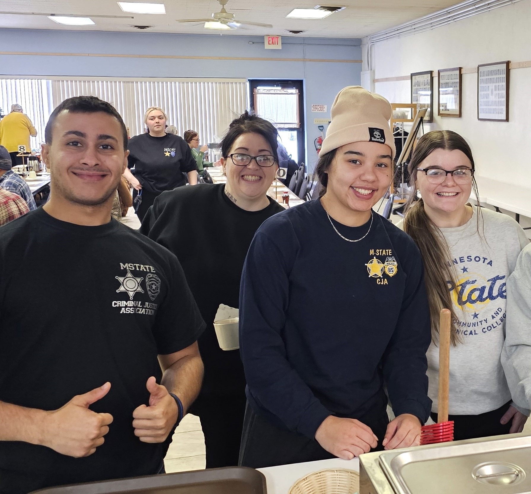 M State Criminal Justice students serve Pancake Breakfasts with the Moorhead Masonic Family