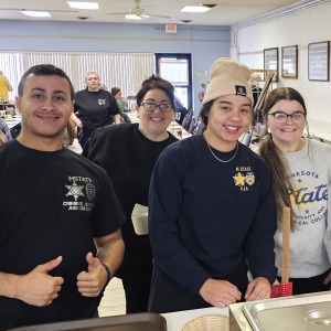 M State Criminal Justice students serve Pancake Breakfasts with the Moorhead Masonic Family