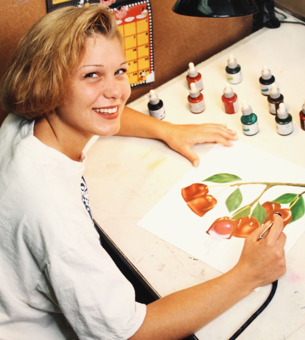 An unidentified Art student, in 1993