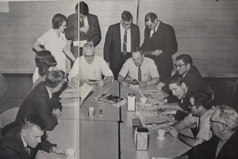 Faculty planning on the Detroit Lakes campus, 1970