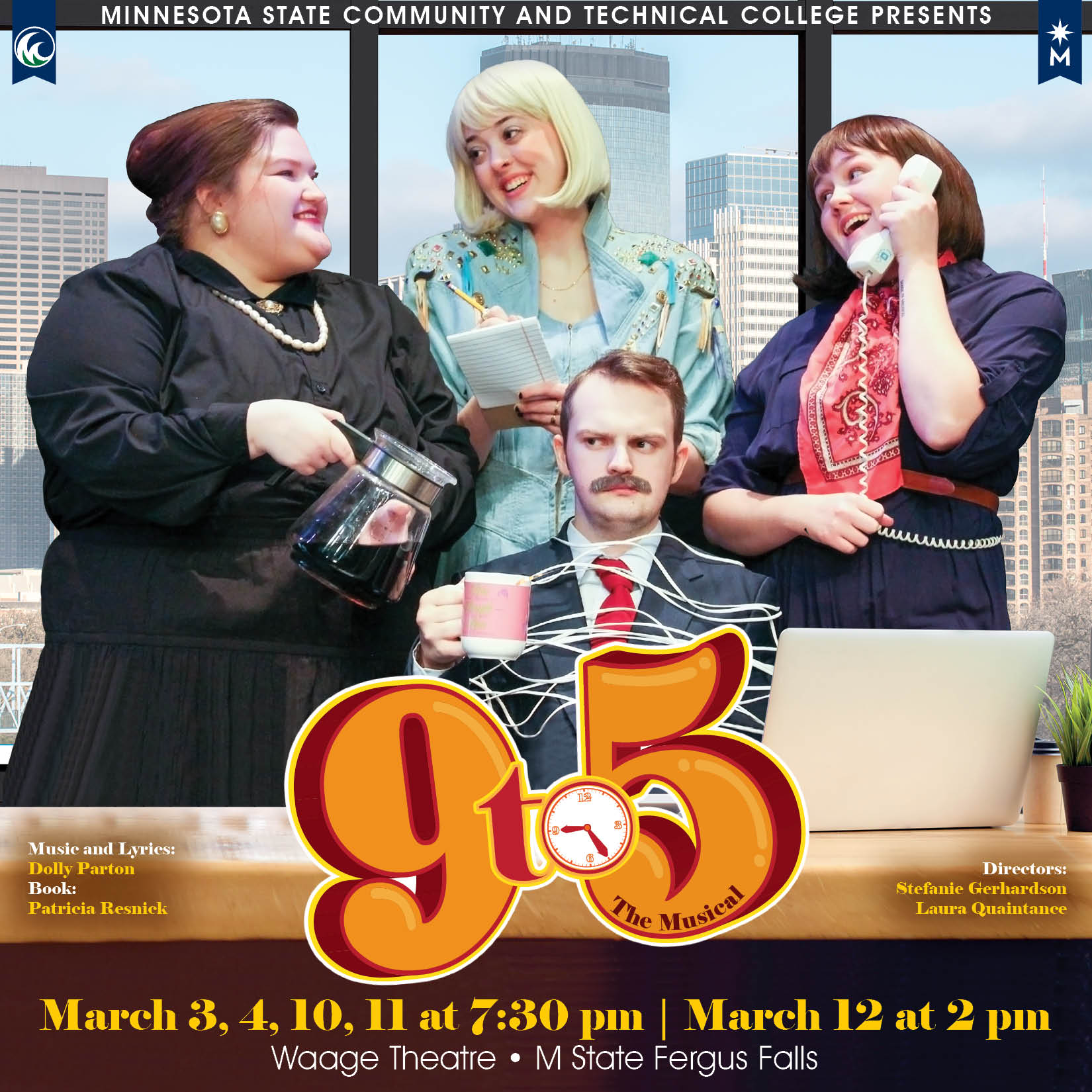 '9 to 5: The Musical' M State promo poster square