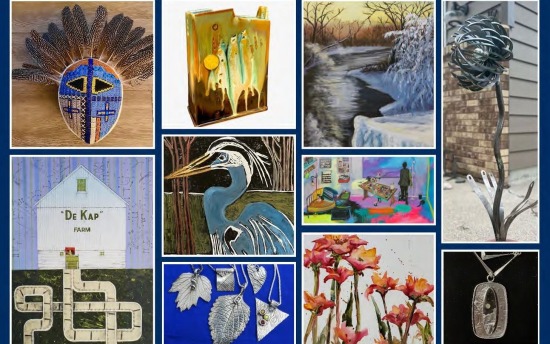 Composite promotional image of 10 artworks for the "Second Wind" art exhibit, fall 2025