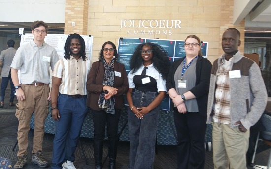 Jack Runsvold, Sal Poquee, Dr. Manjusha Saraswathiamma, Sueline Subah, Samantha Koehn, Mayen Reech and Sacha Boland (not pictured) participated in the 2026 Red River Valley American Chemical Society Conference, held at Concordia College in Moorhead.