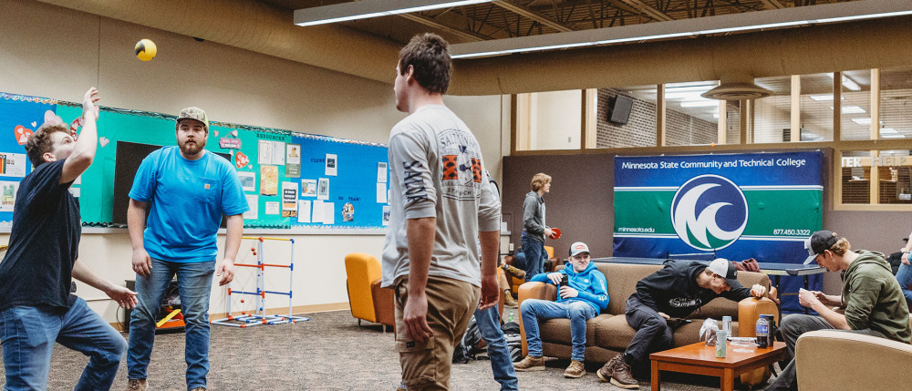 Group of students in commons area.