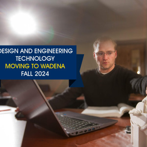 Design and Engineering Moving to Wadena showing photo of student